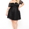 Plus Size Deana Off The Shoulder Lace Dress- Black 1 Plus Size Deana Off The Shoulder Lace Dress- Black -Kitchensuppliesdeal curvy sense dresses plus size deana off the shoulder lace dress black 32335956508769