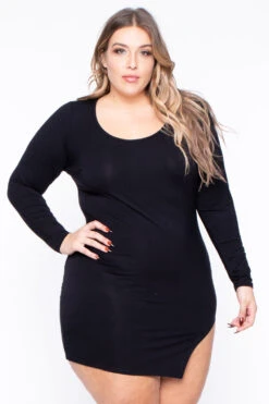 Plus Size Denelle Mini Dress - Black -Kitchensuppliesdeal curvy sense dresses plus size denelle mini dress black 29707437572193