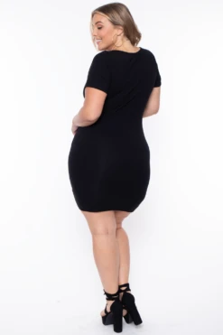 Plus Size Destroyed Bodycon Dress- Black -Kitchensuppliesdeal curvy sense dresses plus size destroyed bodycon dress black 29704006336609