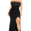 Plus Size Eliora Ruffled Dress- Black 1 Plus Size Eliora Ruffled Dress- Black -Kitchensuppliesdeal curvy sense dresses plus size eliora ruffled dress black 30549090369633