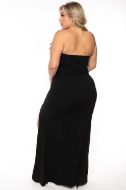 Plus Size Eliora Ruffled Dress- Black -Kitchensuppliesdeal curvy sense dresses plus size eliora ruffled dress black 30549090828385