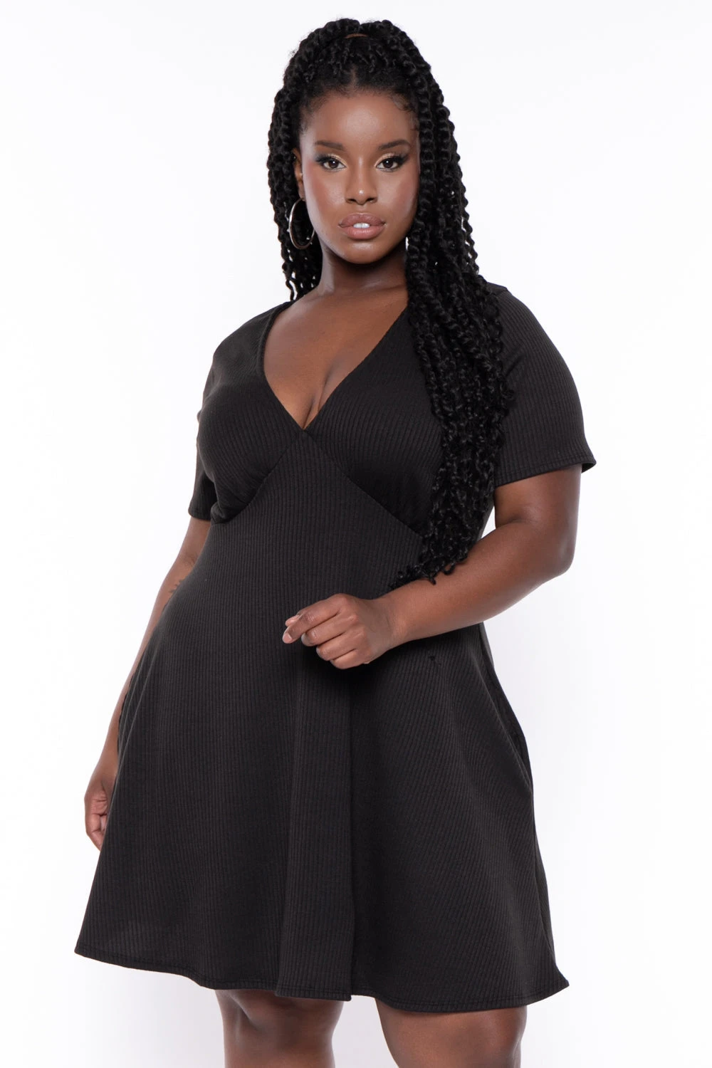 Plus Size Ellie Flare Dress - Black Plus Size Ellie Flare Dress - Black -Kitchensuppliesdeal curvy sense dresses plus size ellie flare dress black 29448690139233