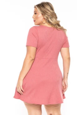 Plus Size Ellie Flare Dress - Mauve -Kitchensuppliesdeal curvy sense dresses plus size ellie flare dress mauve 30345927557217
