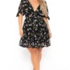 Plus Size Emma Floral Back Tie Dress- Black 1 Plus Size Emma Floral Back Tie Dress- Black -Kitchensuppliesdeal curvy sense dresses plus size emma floral back tie dress black 30025688449121