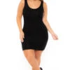 Plus Size Essential Tank Bodycon Dress- Black -Kitchensuppliesdeal curvy sense dresses plus size essential tank bodycon dress black 30158388756577
