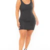 Plus Size Essential Tank Bodycon Dress- Charcoal -Kitchensuppliesdeal curvy sense dresses plus size essential tank bodycon dress charcoal 30158408613985