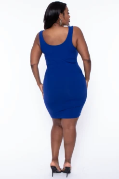 Plus Size Essential Tank Bodycon Dress- Royal Blue -Kitchensuppliesdeal curvy sense dresses plus size essential tank bodycon dress royal blue 29703170981985