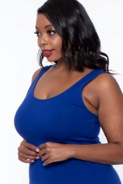 Plus Size Essential Tank Bodycon Dress- Royal Blue -Kitchensuppliesdeal curvy sense dresses plus size essential tank bodycon dress royal blue 29703177732193