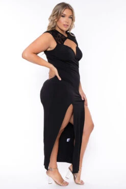 Plus Size Etta Lace Maxi Dress - Black 5 Plus Size Etta Lace Maxi Dress - Black -Kitchensuppliesdeal curvy sense dresses plus size etta lace maxi dress black 29587000852577