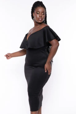 Plus Size Evelyn Bodycon Dress - Black -Kitchensuppliesdeal curvy sense dresses plus size evelyn bodycon dress black 29448493039713