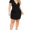 Plus Size Evie Front Drape Dress - Black 1 Plus Size Evie Front Drape Dress - Black -Kitchensuppliesdeal curvy sense dresses plus size evie front drape dress black 30323911327841