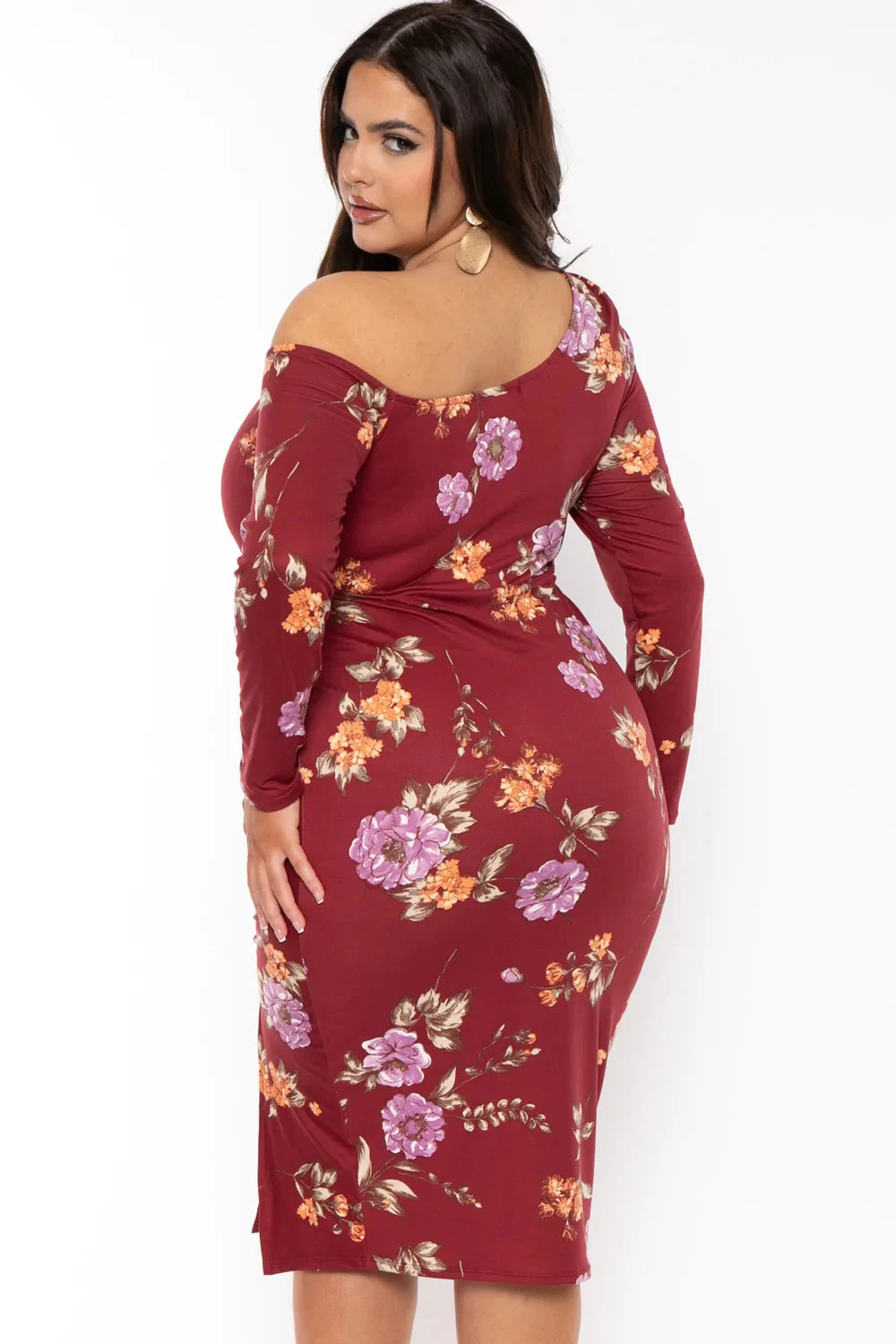 Plus Size Floral Nadia One Shoulder Dress- Burgundy Plus Size Floral Nadia One Shoulder Dress- Burgundy -Kitchensuppliesdeal curvy sense dresses plus size floral nadia one shoulder dress burgundy 31041298956385