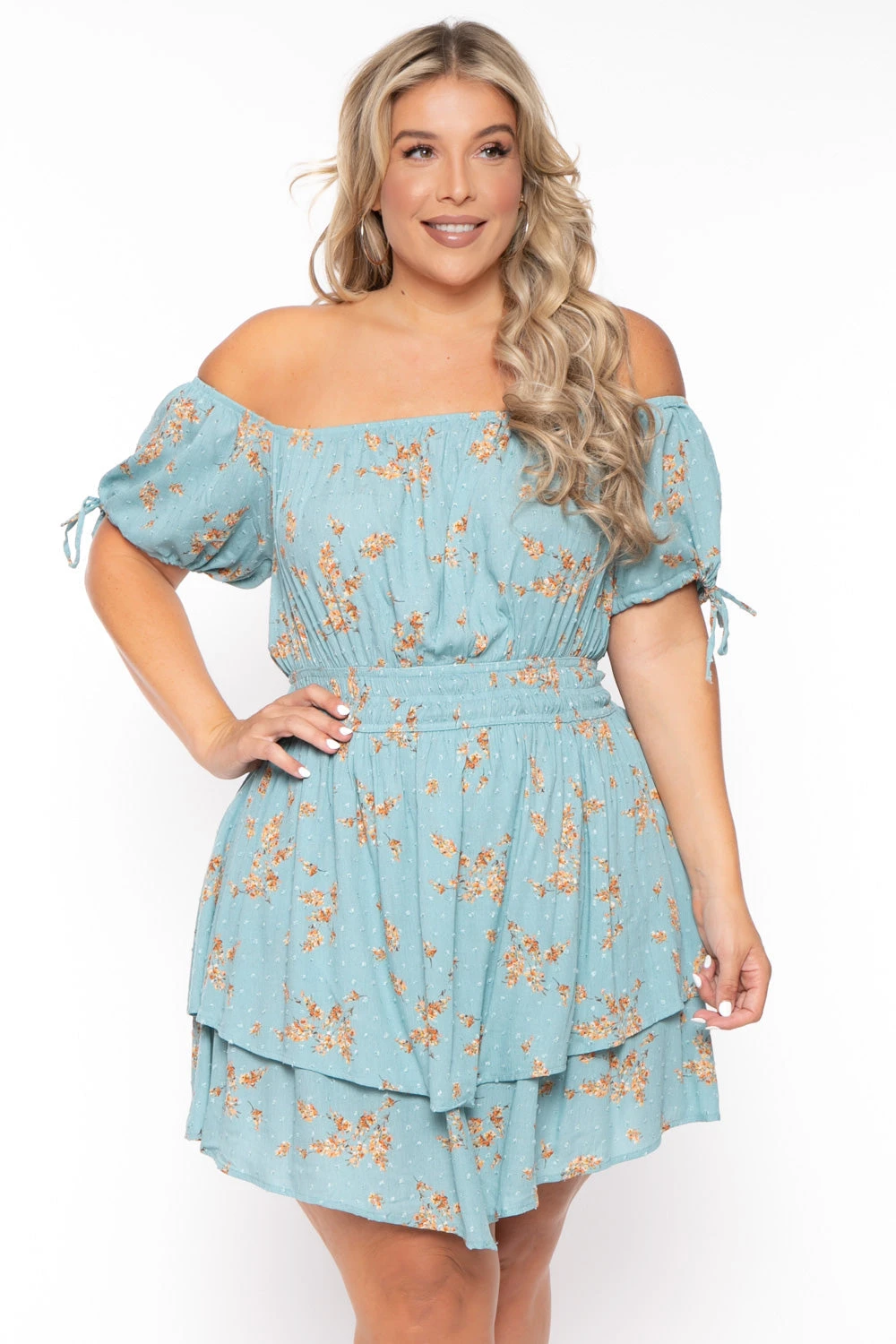 Plus Size Floral Sienna Swiss Dot Dress -Turquoise Plus Size Floral Sienna Swiss Dot Dress -Turquoise -Kitchensuppliesdeal curvy sense dresses plus size floral sienna swiss dot dress turquoise 30020917526625