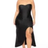 Plus Size Francesca Strapless Dress - Black -Kitchensuppliesdeal curvy sense dresses plus size francesca strapless dress black 30453492416609