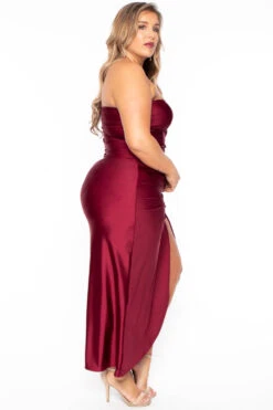 Plus Size Francesca Strapless Dress - Wine 6 Plus Size Francesca Strapless Dress - Wine -Kitchensuppliesdeal curvy sense dresses plus size francesca strapless dress wine 29591091708001