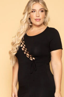Plus Size Haley Bodycon Dress - Black 4 Plus Size Haley Bodycon Dress - Black -Kitchensuppliesdeal curvy sense dresses plus size haley bodycon dress black 29702676283489