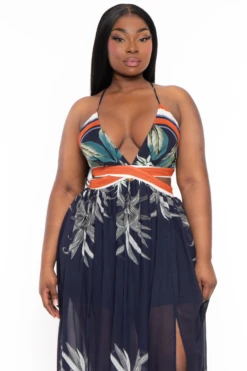 Plus Size Jesminda Chiffon Maxi Dress - Navy -Kitchensuppliesdeal curvy sense dresses plus size jesminda chiffon maxi dress navy 32046823768161