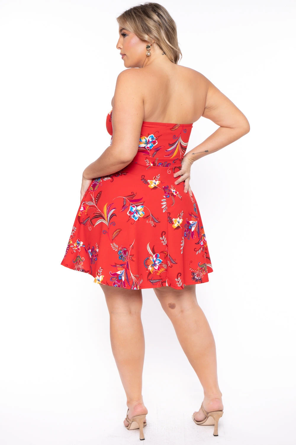 Plus Size Kaila Floral Dress- Red Plus Size Kaila Floral Dress- Red -Kitchensuppliesdeal curvy sense dresses plus size kaila floral dress red 29448320024673