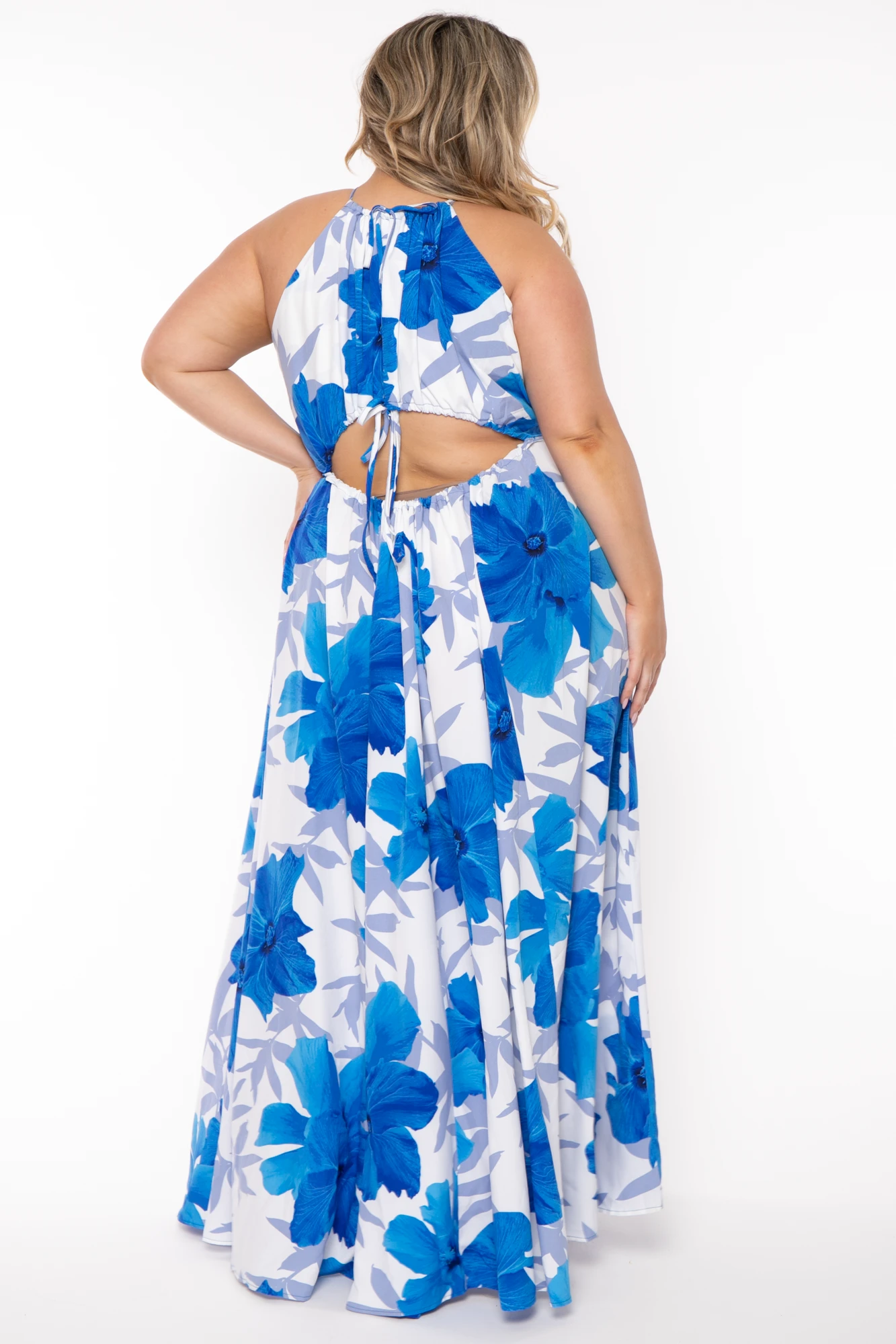 Plus Size Kalena Twist Front Maxi Dress - Blue Plus Size Kalena Twist Front Maxi Dress - Blue -Kitchensuppliesdeal curvy sense dresses plus size kalena twist front maxi dress blue 32067802431585