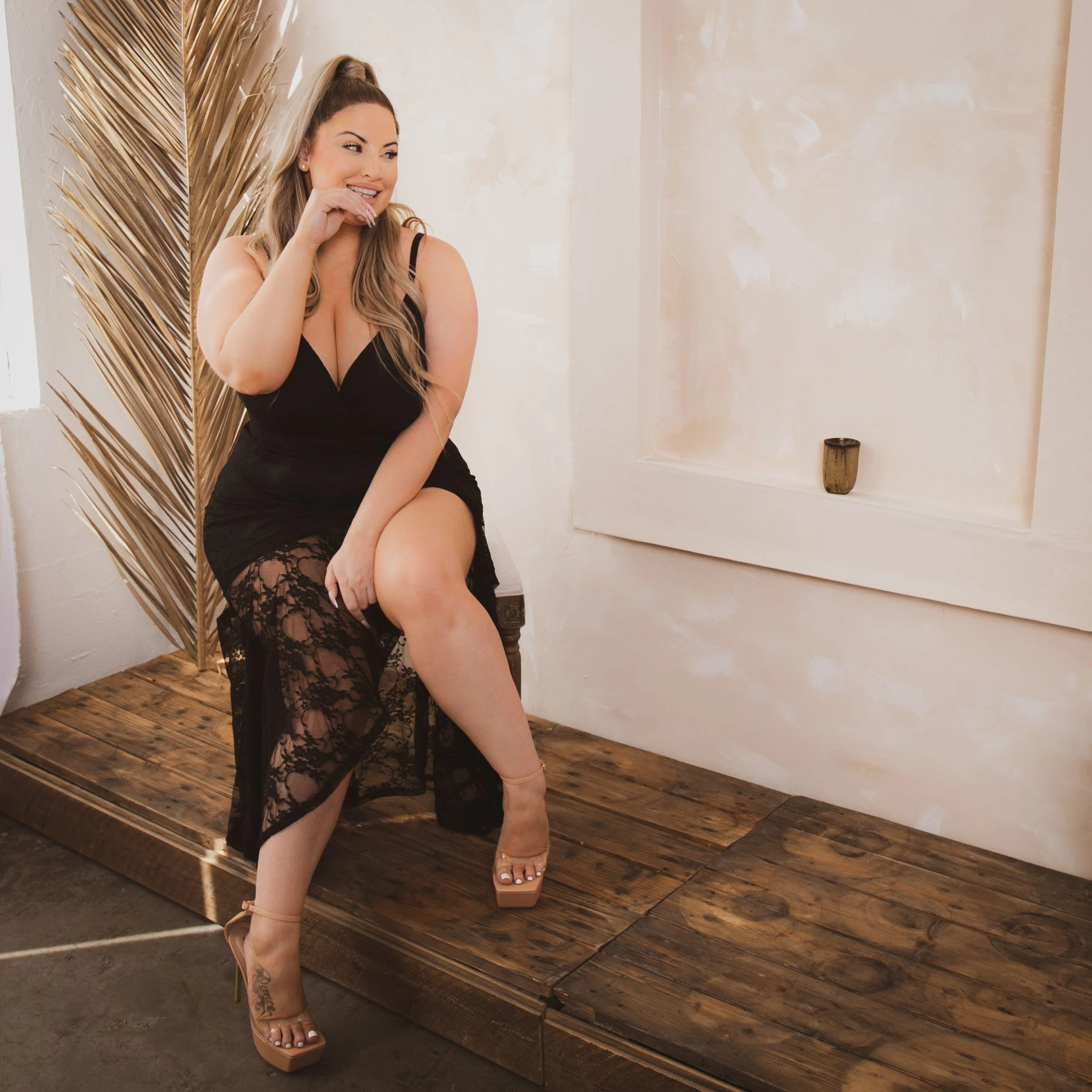 Plus Size Karisma Ruffle Lace Dress - Black Plus Size Karisma Ruffle Lace Dress - Black -Kitchensuppliesdeal curvy sense dresses plus size karisma ruffle lace dress black 31475877937249