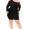 Plus Size Kasandra Sequins Dress - Black -Kitchensuppliesdeal curvy sense dresses plus size kasandra sequins dress black 30513184342113