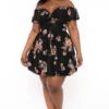 Plus Size Kayla Floral Mesh Dress - Black 1 Plus Size Kayla Floral Mesh Dress - Black -Kitchensuppliesdeal curvy sense dresses plus size kayla floral mesh dress black 32213087060065