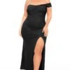 Plus Size Levia Rhinestone Maxi Gown- Black -Kitchensuppliesdeal curvy sense dresses plus size levia rhinestone maxi gown black 31709076848737