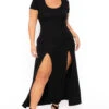 Plus Size Linnea Maxi Dress - Black 2 Plus Size Linnea Maxi Dress - Black -Kitchensuppliesdeal curvy sense dresses plus size linnea maxi dress black 30037904719969