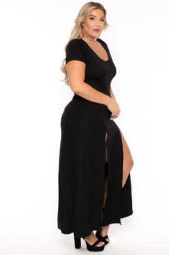 Plus Size Linnea Maxi Dress - Black -Kitchensuppliesdeal curvy sense dresses plus size linnea maxi dress black 30037904851041