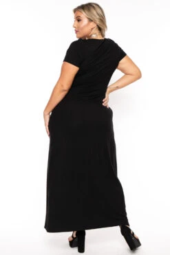 Plus Size Linnea Maxi Dress - Black -Kitchensuppliesdeal curvy sense dresses plus size linnea maxi dress black 30037904916577