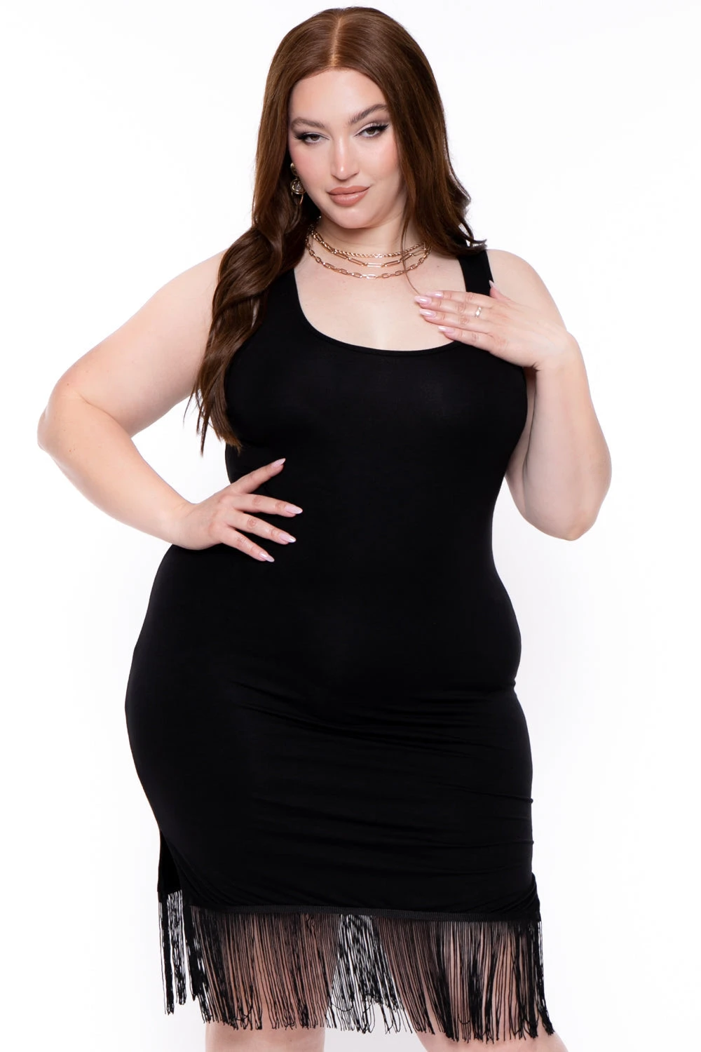 Plus Size Lola Fringe Dress- Black Plus Size Lola Fringe Dress- Black -Kitchensuppliesdeal curvy sense dresses plus size lola fringe dress black 29439937773665