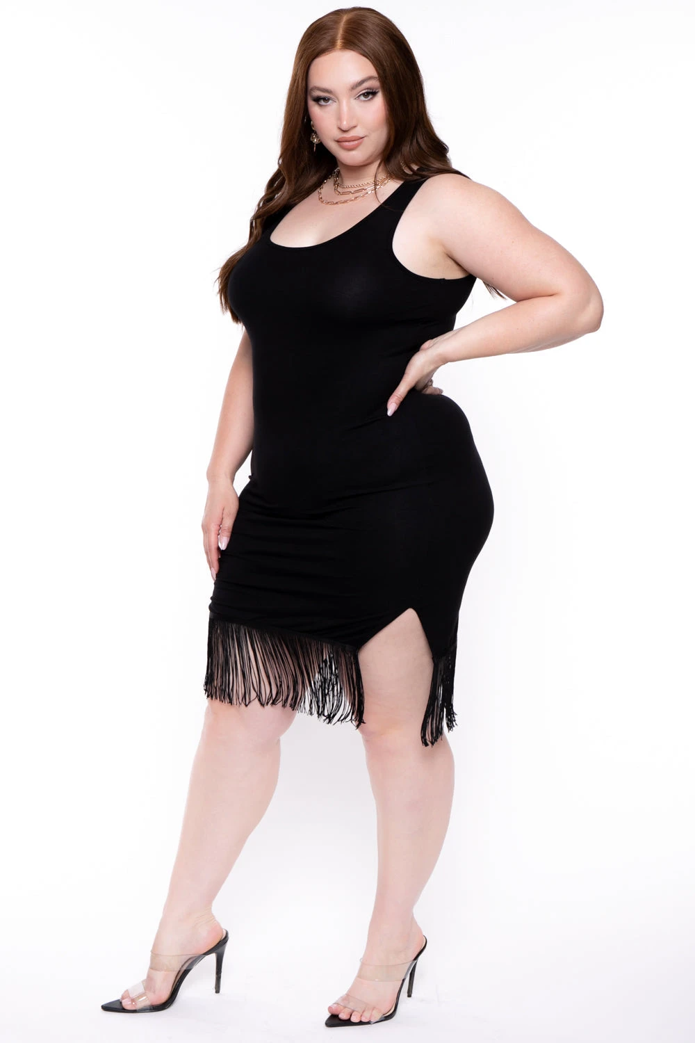 Plus Size Lola Fringe Dress- Black Plus Size Lola Fringe Dress- Black -Kitchensuppliesdeal curvy sense dresses plus size lola fringe dress black 29439939084385