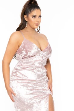 Plus Size Lorraine Velvet Cami Dress - Mauve 6 Plus Size Lorraine Velvet Cami Dress - Mauve -Kitchensuppliesdeal curvy sense dresses plus size lorraine velvet cami dress mauve 30714984661089