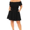 Plus Size Luciana Front Button Dress - Black 1 Plus Size Luciana Front Button Dress - Black -Kitchensuppliesdeal curvy sense dresses plus size luciana front button dress black 30190577352801