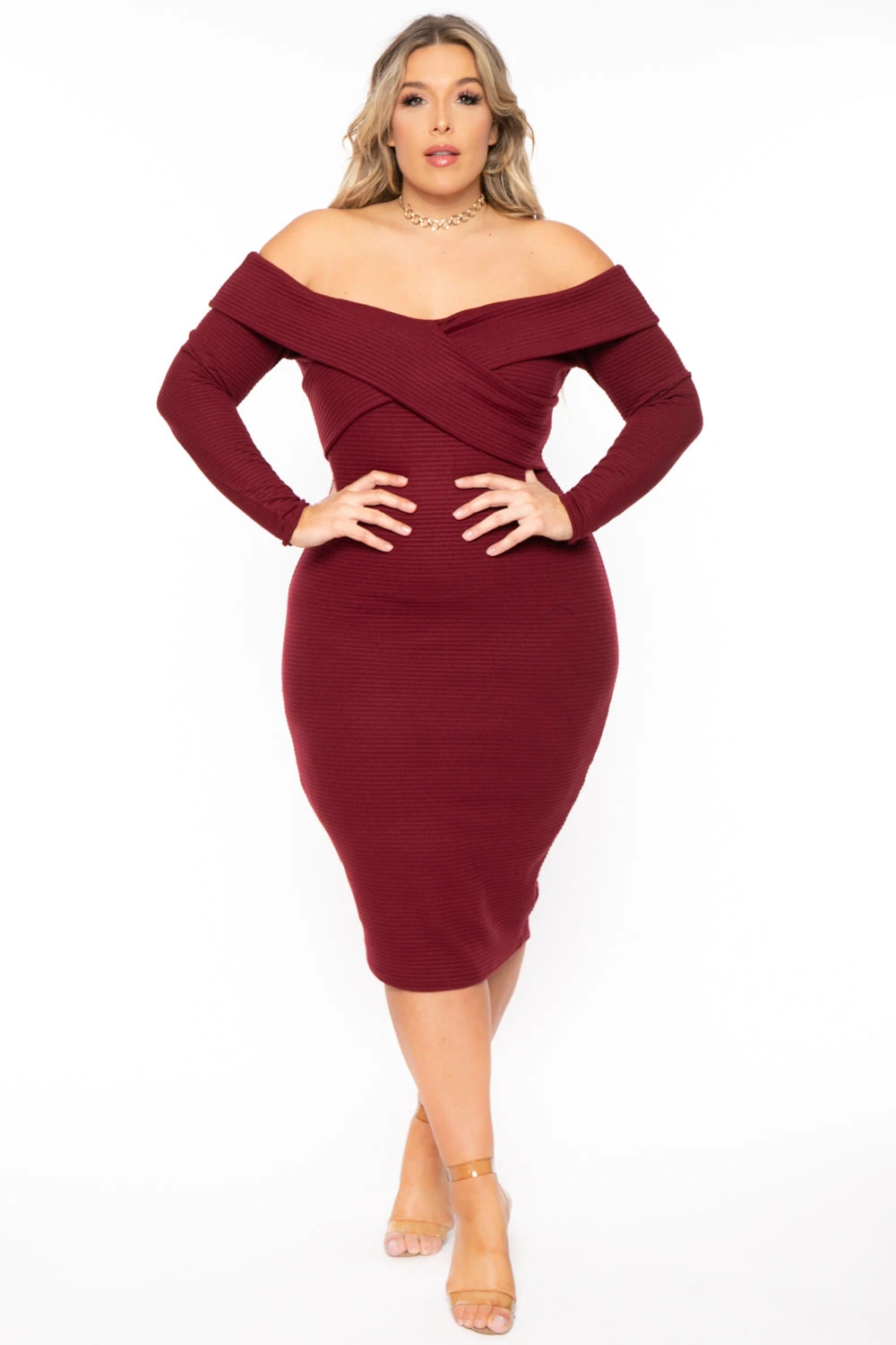 Plus Size Lydia Faux Cashmere Dress- Burgundy Plus Size Lydia Faux Cashmere Dress- Burgundy -Kitchensuppliesdeal curvy sense dresses plus size lydia faux cashmere dress burgundy 30931234226273