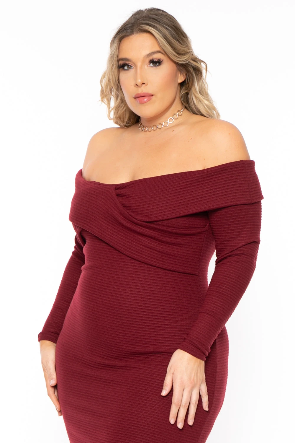 Plus Size Lydia Faux Cashmere Dress- Burgundy Plus Size Lydia Faux Cashmere Dress- Burgundy -Kitchensuppliesdeal curvy sense dresses plus size lydia faux cashmere dress burgundy 30931235405921