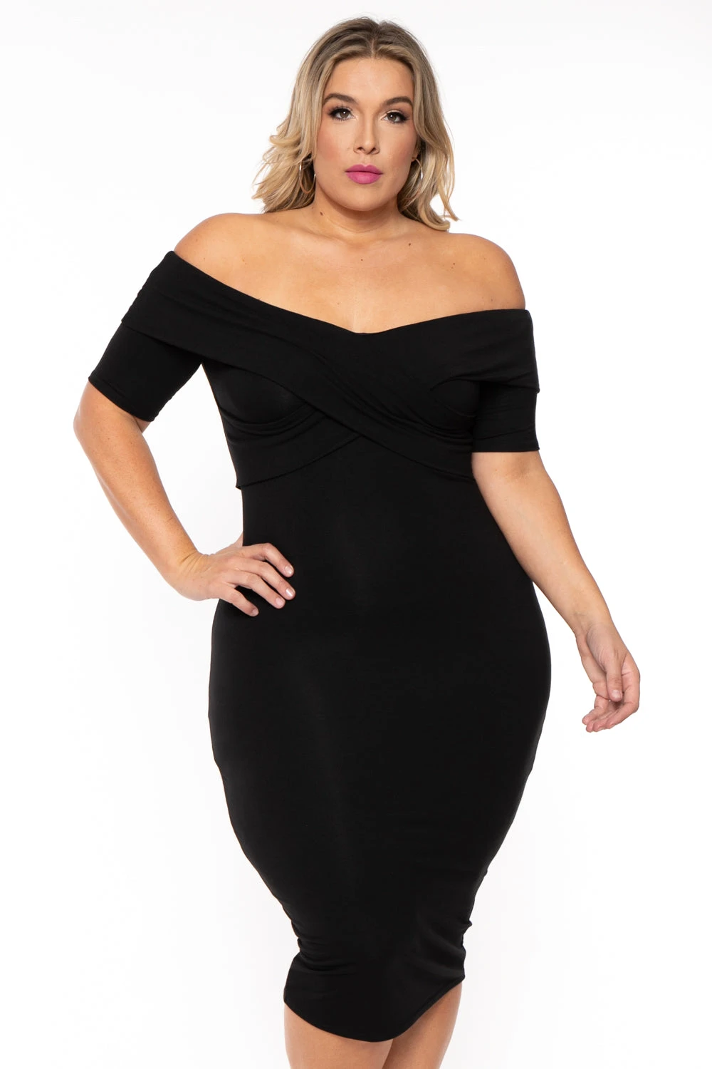 Plus Size Lydia Off the Shoulder Short Sleeve Dress- Black Plus Size Lydia Off The Shoulder Short Sleeve Dress- Black -Kitchensuppliesdeal curvy sense dresses plus size lydia off the shoulder short sleeve dress black 30598777995361
