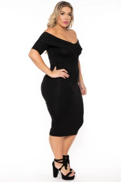 Plus Size Lydia Off The Shoulder Short Sleeve Dress- Black 5 Plus Size Lydia Off The Shoulder Short Sleeve Dress- Black -Kitchensuppliesdeal curvy sense dresses plus size lydia off the shoulder short sleeve dress black 30598778585185