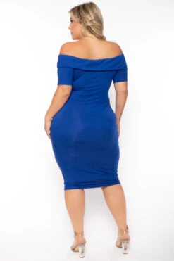 Plus Size Lydia Off The Shoulder Short Sleeve Dress- Blue 7 Plus Size Lydia Off The Shoulder Short Sleeve Dress- Blue -Kitchensuppliesdeal curvy sense dresses plus size lydia off the shoulder short sleeve dress blue 30026239279201