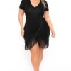 Plus Size Mamacita Fringe Dress - Black 2 Plus Size Mamacita Fringe Dress - Black -Kitchensuppliesdeal curvy sense dresses plus size mamacita fringe dress black 31578769522785