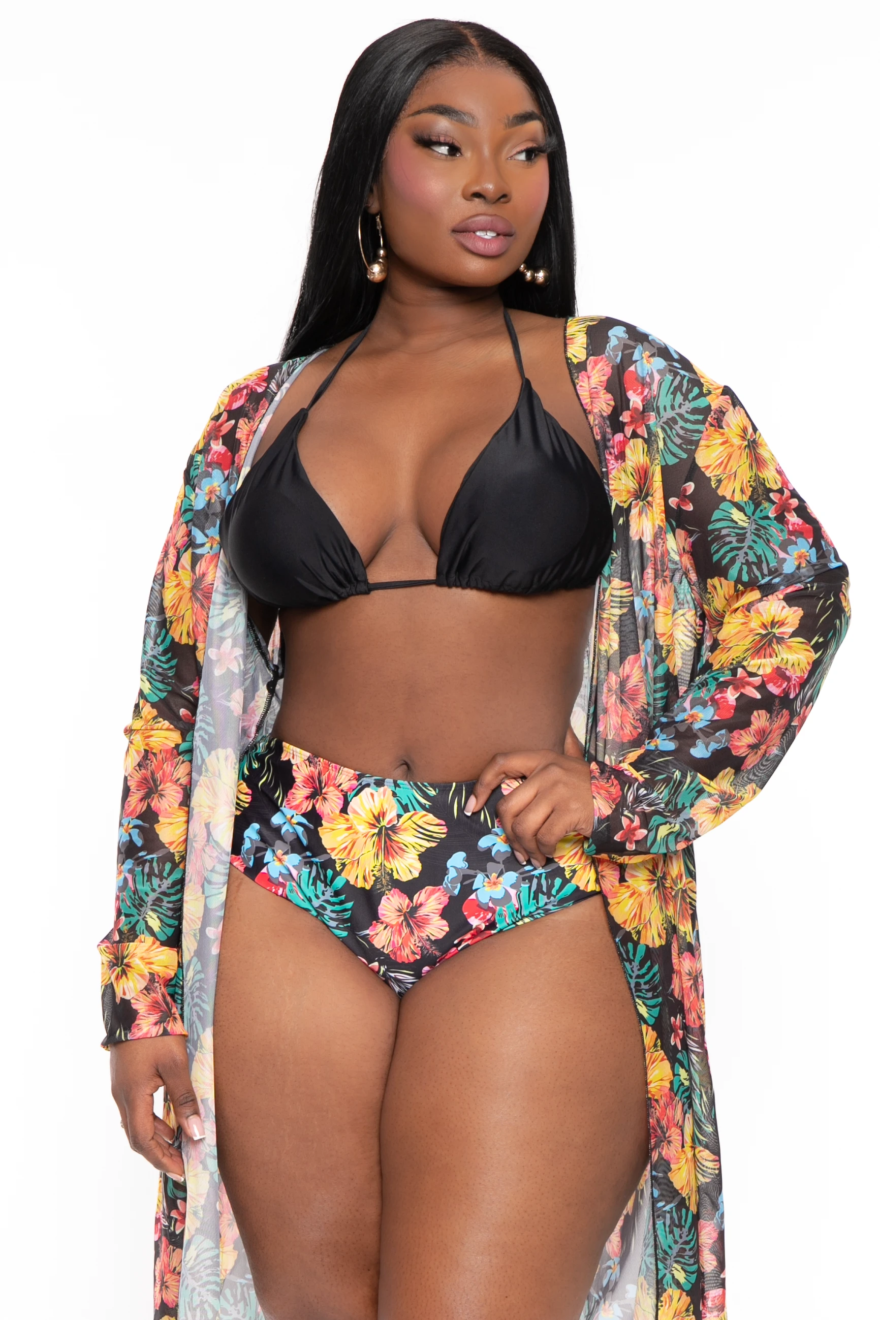 Plus Size Maui 3 Piece Swimwear Set - Black Plus Size Maui 3 Piece Swimwear Set - Black -Kitchensuppliesdeal curvy sense dresses plus size maui 3 piece swimwear set black 32222521720929