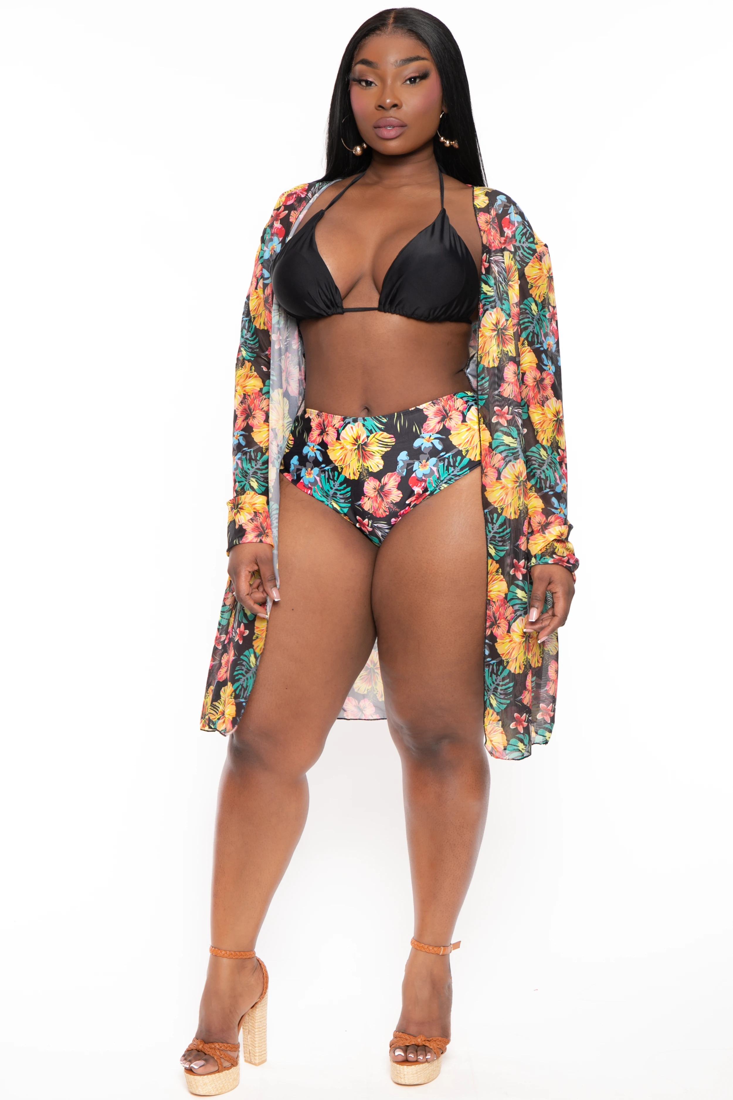 Plus Size Maui 3 Piece Swimwear Set - Black Plus Size Maui 3 Piece Swimwear Set - Black -Kitchensuppliesdeal curvy sense dresses plus size maui 3 piece swimwear set black 32222521753697