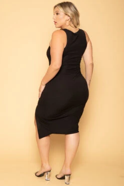 Plus Size Must Have Bodycon Dress - Black -Kitchensuppliesdeal curvy sense dresses plus size must have bodycon dress black 29593126502497