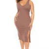 Plus Size Must Have Bodycon Dress - Brown 1 Plus Size Must Have Bodycon Dress - Brown -Kitchensuppliesdeal curvy sense dresses plus size must have bodycon dress brown 30345872932961