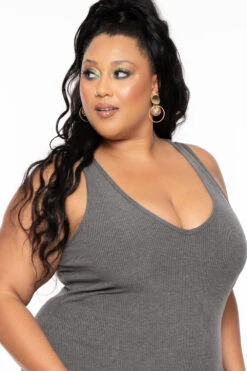 Plus Size Must Have Bodycon Dress - Charcoal -Kitchensuppliesdeal curvy sense dresses plus size must have bodycon dress charcoal 30066252873825