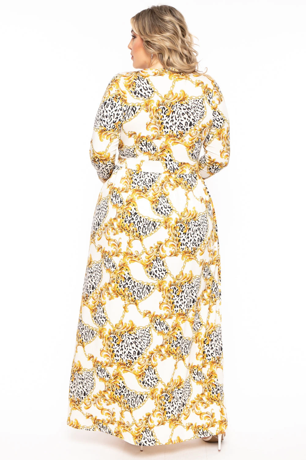 Plus Size Naomi Baroque Print M-Slit Dress- Ivory Plus Size Naomi Baroque Print M-Slit Dress- Ivory -Kitchensuppliesdeal curvy sense dresses plus size naomi baroque print m slit dress ivory 31317053407329