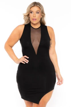 Plus Size Nicki Mesh Dress - Black 6 Plus Size Nicki Mesh Dress - Black -Kitchensuppliesdeal curvy sense dresses plus size nicki mesh dress black 30074552451169