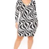 Plus Size Niela Abstract Midi Dress - Black 2 Plus Size Niela Abstract Midi Dress - Black -Kitchensuppliesdeal curvy sense dresses plus size niela abstract midi dress black 30324315291745