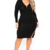 Plus Size Niela Midi Dress - Black 1 Plus Size Niela Midi Dress - Black -Kitchensuppliesdeal curvy sense dresses plus size niela midi dress black 30098651283553