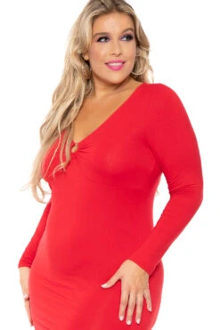 Plus Size Niela Midi Dress - Red 6 Plus Size Niela Midi Dress - Red -Kitchensuppliesdeal curvy sense dresses plus size niela midi dress red 30232789123169